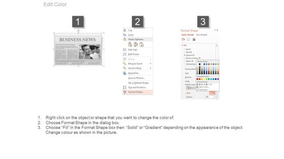 Newspaper Diagram With Business Team Powerpoint Slides