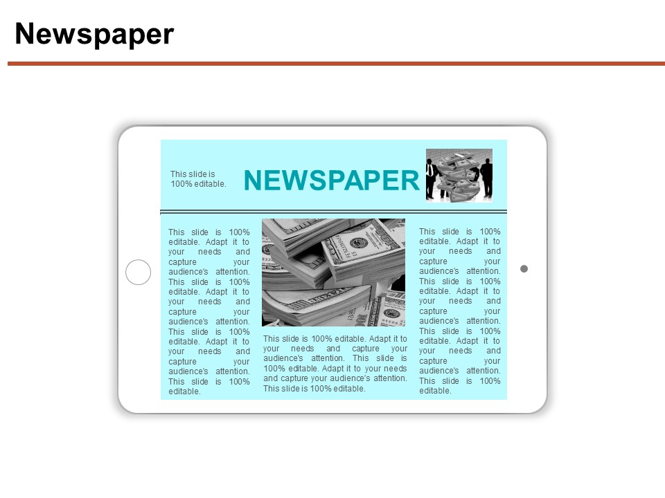 Newspaper Ppt PowerPoint Presentation File Grid