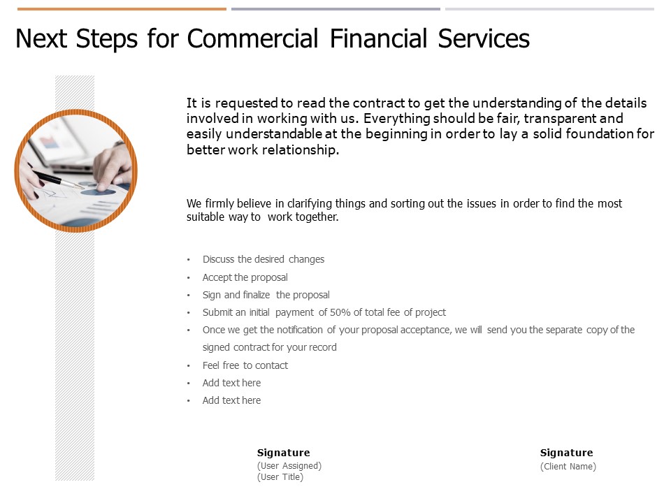 Next Steps For Commercial Financial Services Ppt PowerPoint Presentation Infographics Graphics