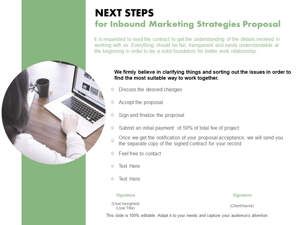 Next Steps For Inbound Marketing Strategies Proposal Ppt PowerPoint Presentation Icon Elements