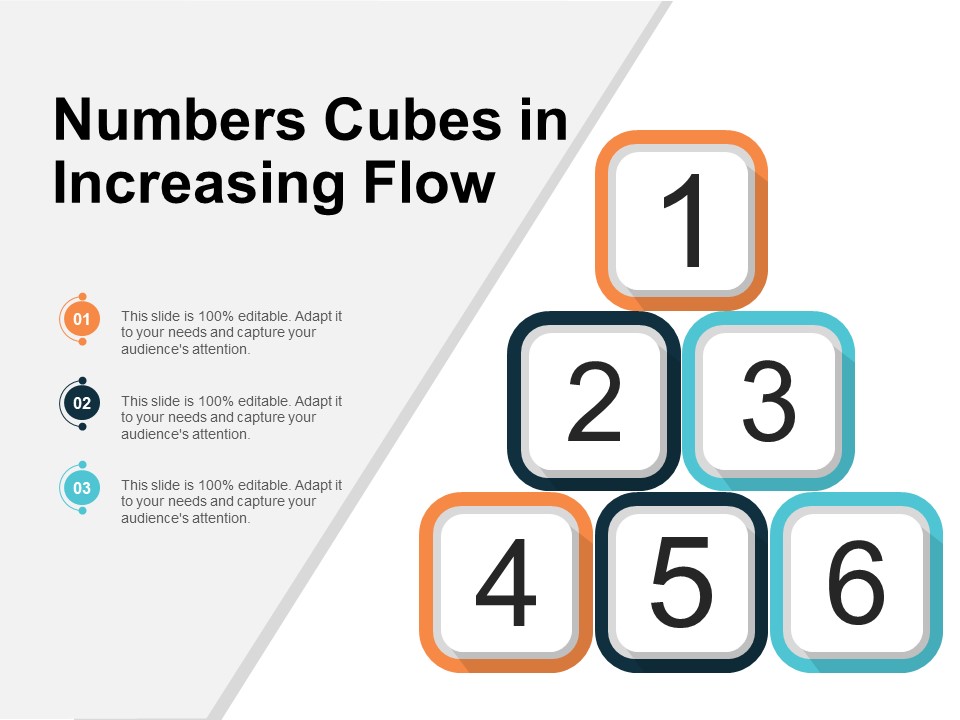 Numbers Cubes In Increasing Flow Ppt PowerPoint Presentation Visual Aids Layouts