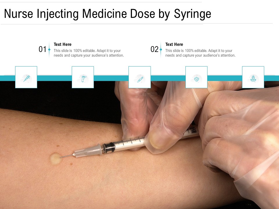 Nurse Injecting Medicine Dose By Syringe Ppt PowerPoint Presentation File Inspiration PDF
