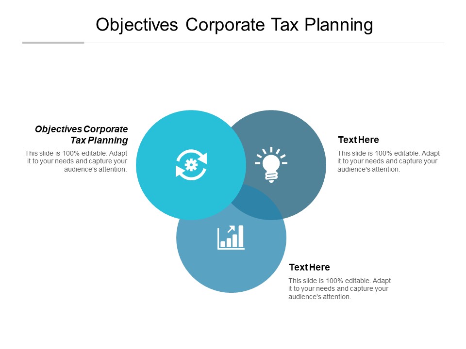Objectives Corporate Tax Planning Ppt PowerPoint Presentation Outline Infographic Template Cpb