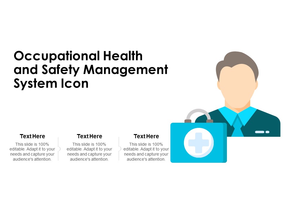 Occupational Health And Safety Management System Icon Ppt PowerPoint Presentation Gallery Slides PDF
