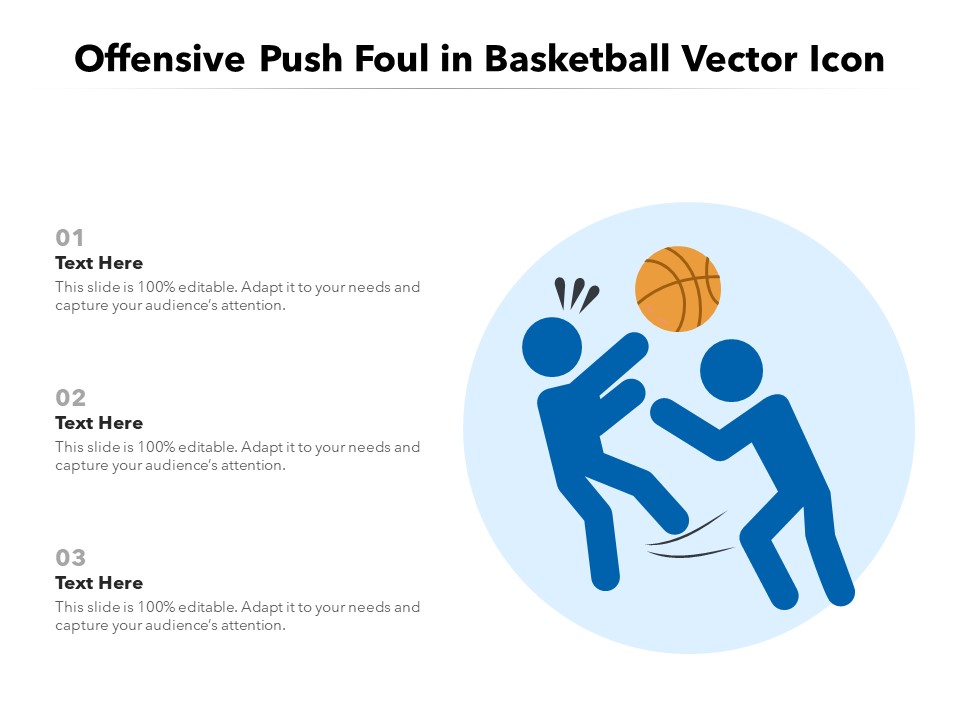 Offensive Push Foul In Basketball Vector Icon Ppt PowerPoint Presentation Gallery Graphics Example PDF