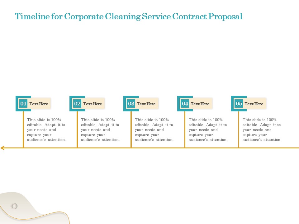 Office Cleaning Service Timeline For Corporate Cleaning Service Contract Proposal Slides PDF