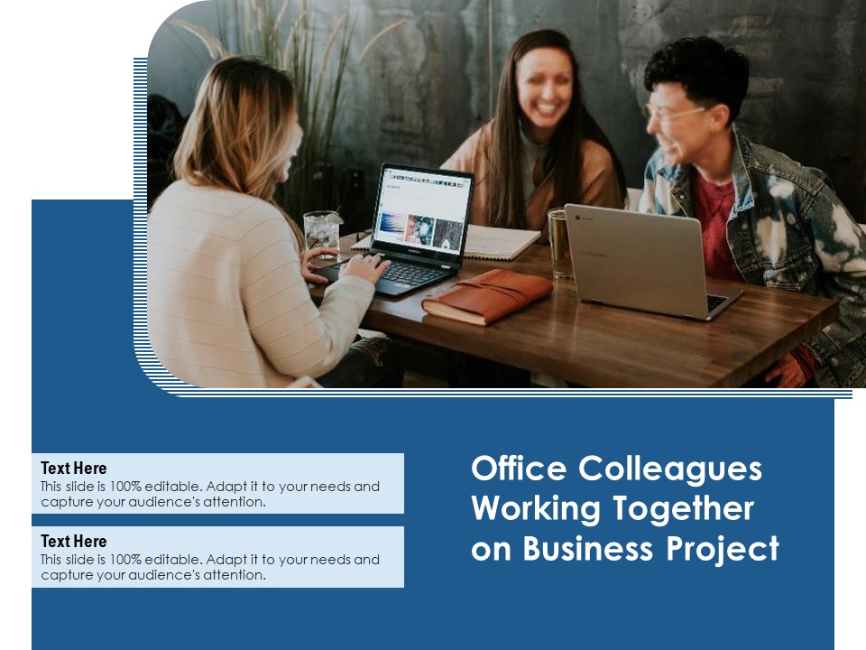 Office Colleagues Working Together On Business Project Ppt PowerPoint Presentation File Visuals PDF