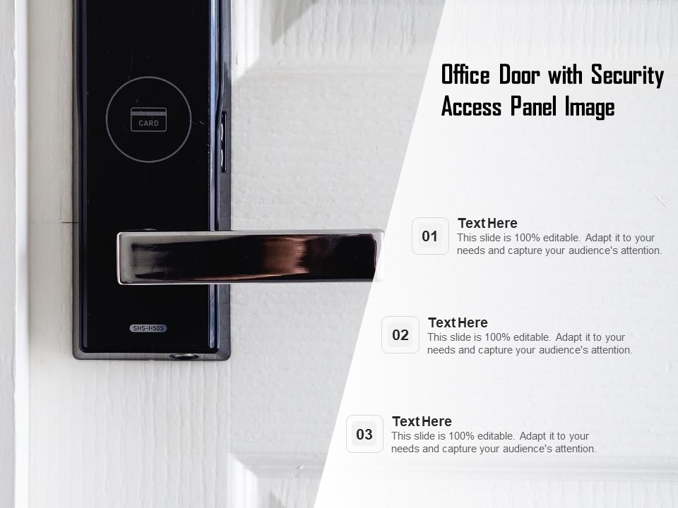 Office Door With Security Access Panel Image Ppt PowerPoint Presentation Icon Topics PDF