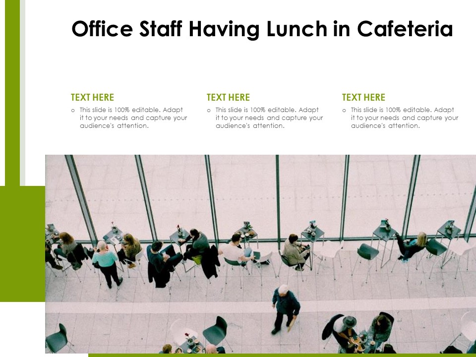 Office Staff Having Lunch In Cafeteria Ppt PowerPoint Presentation File Smartart PDF