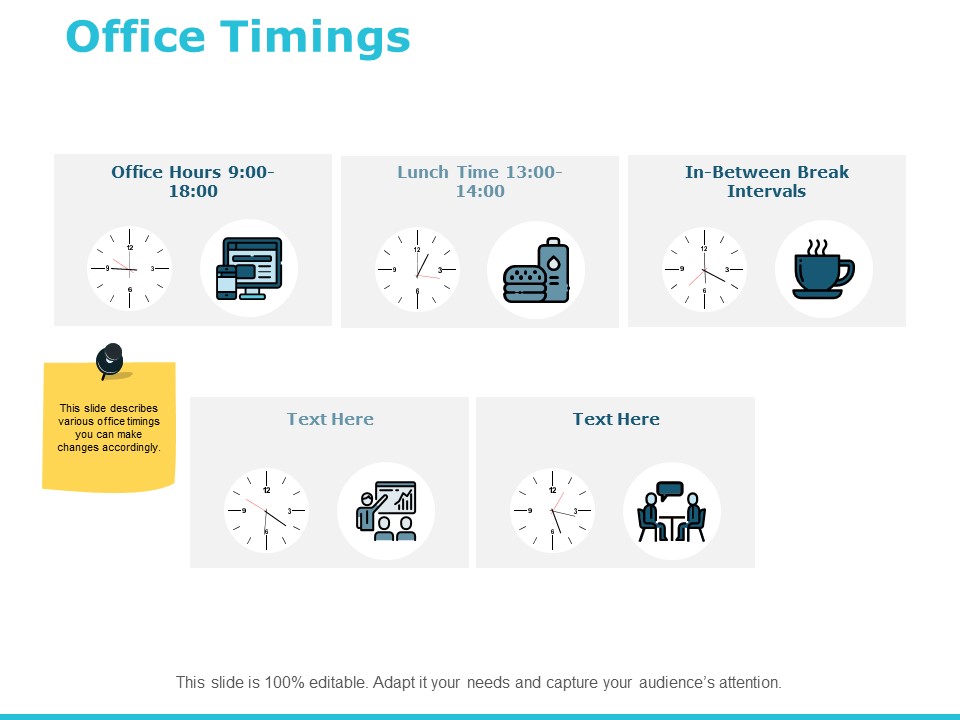 Office Timings Ppt PowerPoint Presentation Gallery Master Slide
