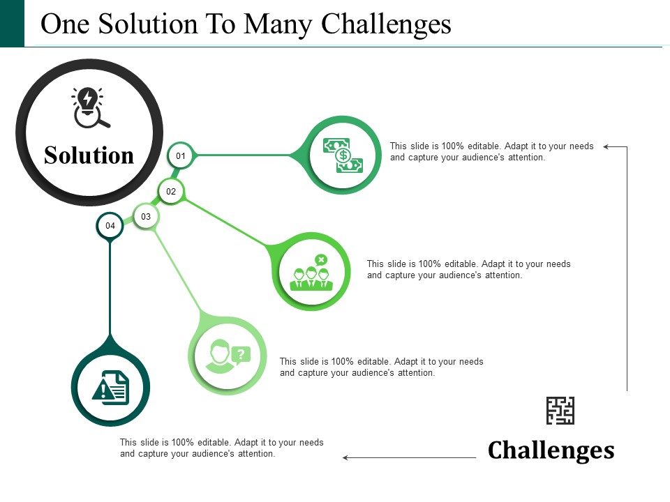 One Solution To Many Challenges Ppt PowerPoint Presentation File Graphics Download