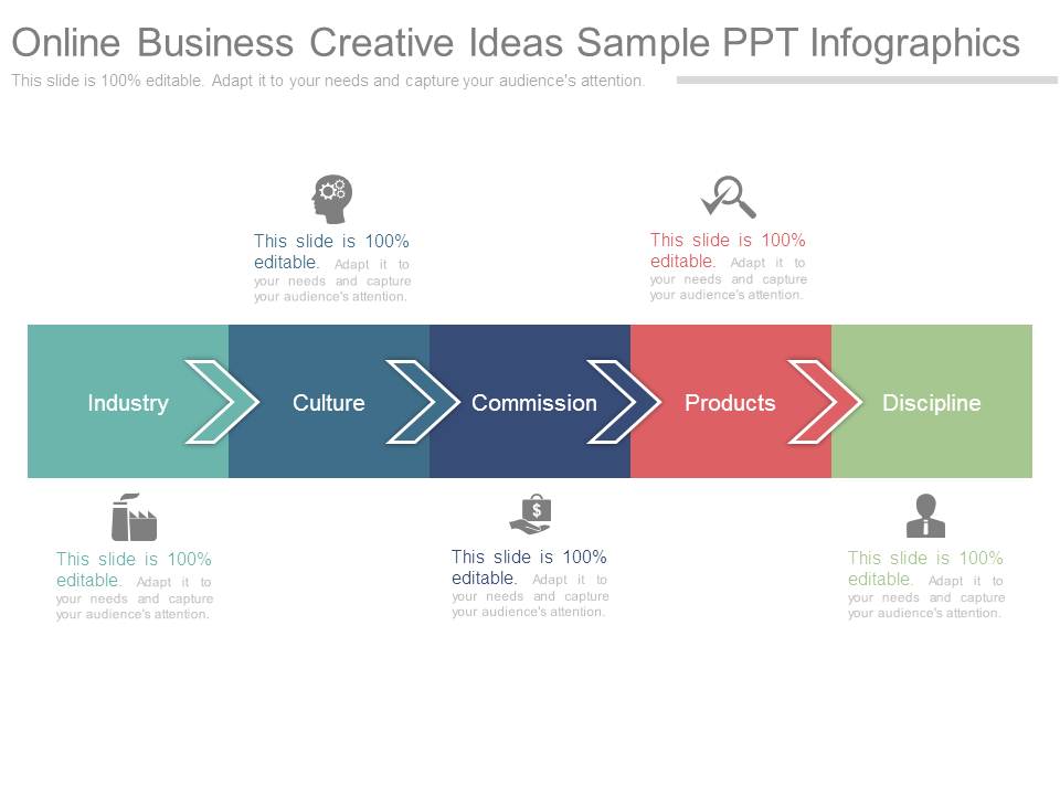 Online Business Creative Ideas Sample Ppt Infographics