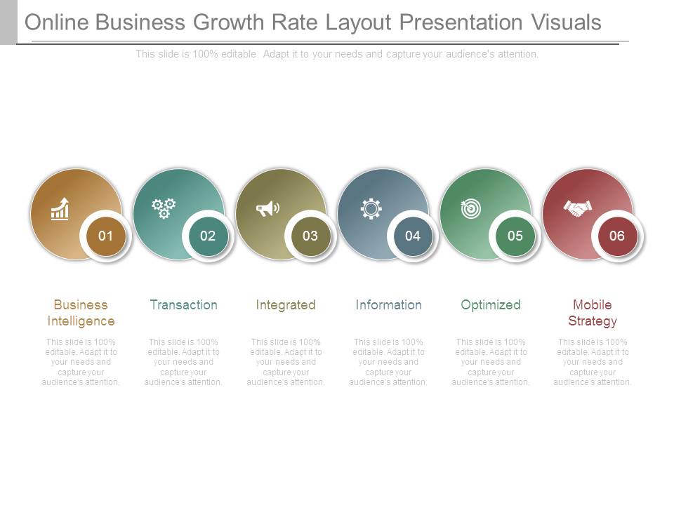Online Business Growth Rate Layout Presentation Visuals