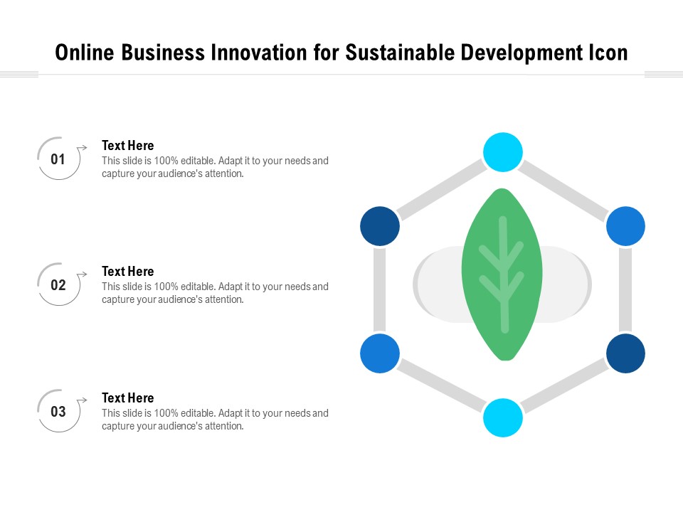 Online Business Innovation For Sustainable Development Icon Ppt PowerPoint Presentation Styles PDF
