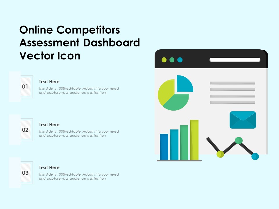 Online Competitors Assessment Dashboard Vector Icon Ppt PowerPoint Presentation Outline Layout Ideas PDF
