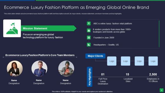 Online Fashion Extravagance Platform Venture Capitalist Financing Elevator Pitch Deck Ppt PowerPoint Presentation Complete Deck With Slides