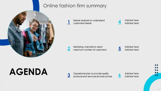 Online Fashion Firm Summary Ppt PowerPoint Presentation Complete Deck With Slides