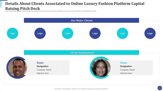 Online Luxury Fashion Platform Capital Raising Pitch Deck Ppt PowerPoint Presentation Complete Deck With Slides