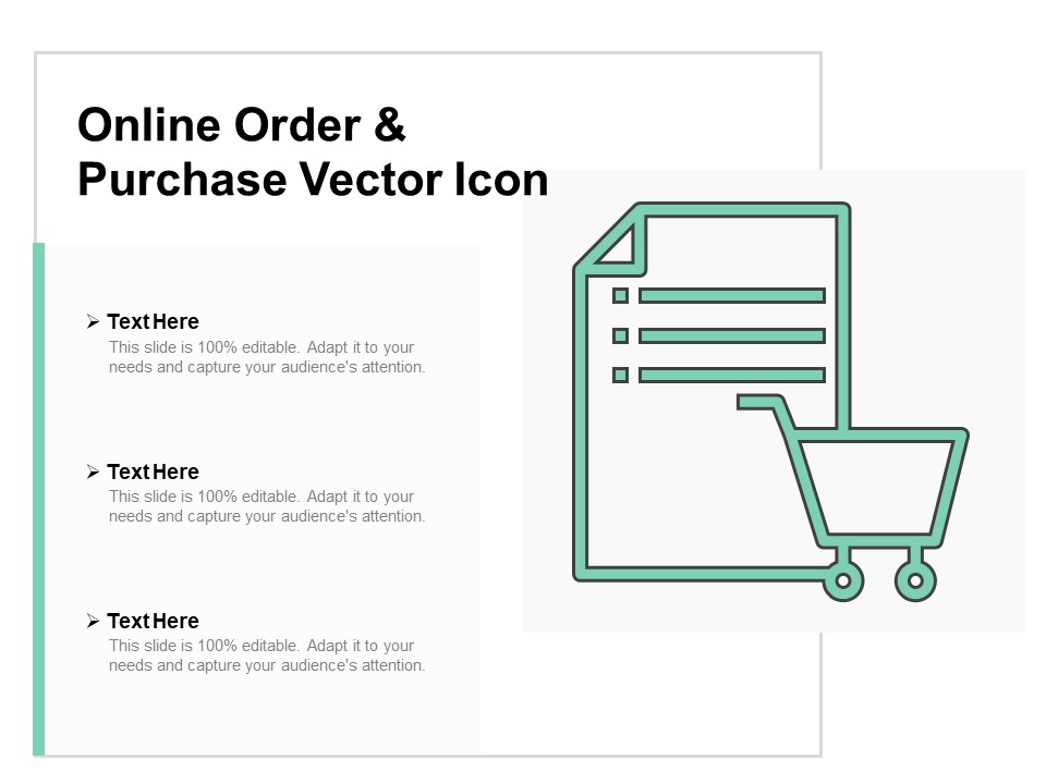 Online Order And Purchase Vector Icon Ppt PowerPoint Presentation Styles Inspiration