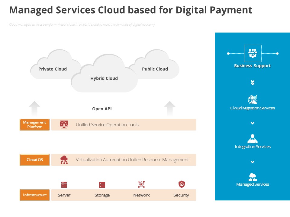 Online Settlement Revolution Managed Services Cloud Based For Digital Payment Ppt Infographic Template Ideas PDF