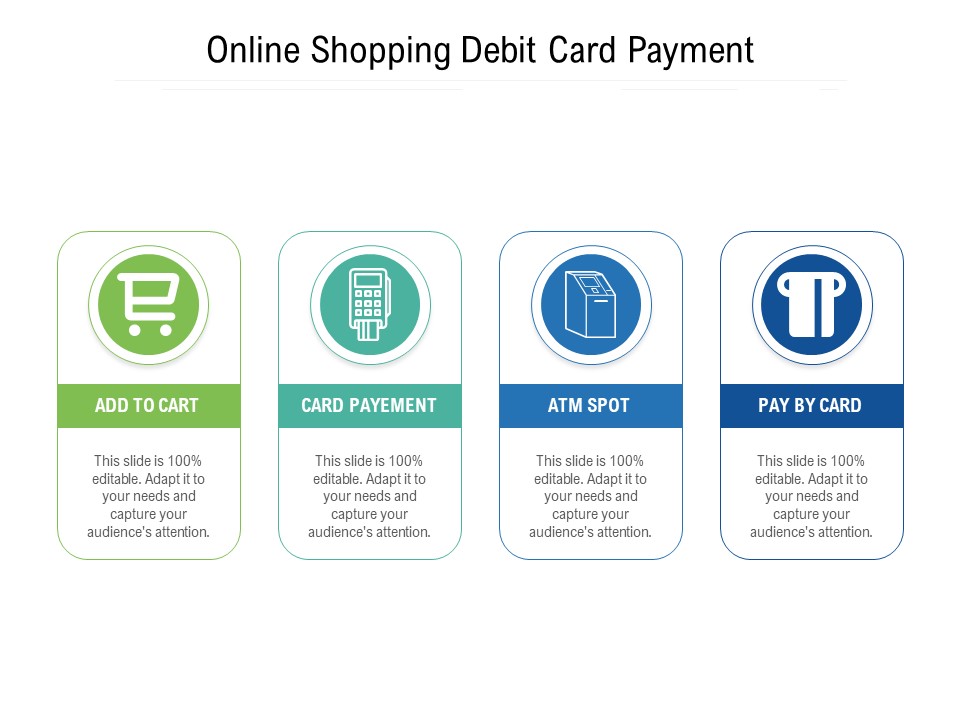Online Shopping Debit Card Payment Ppt PowerPoint Presentation File Infographic Template PDF
