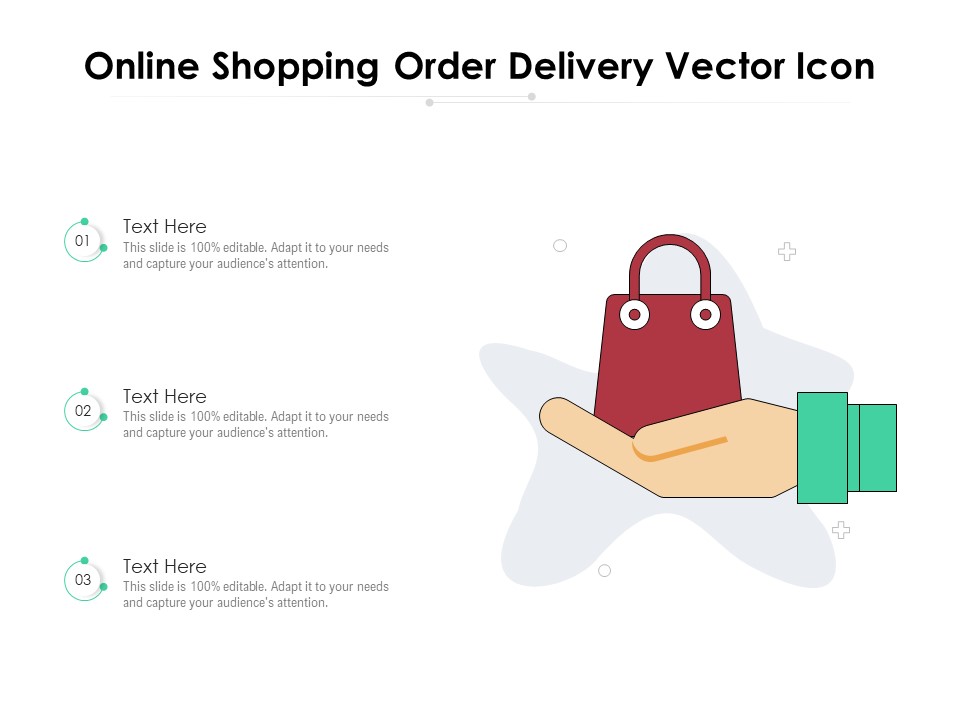 Online Shopping Order Delivery Vector Icon Ppt PowerPoint Presentation Slides Topics PDF