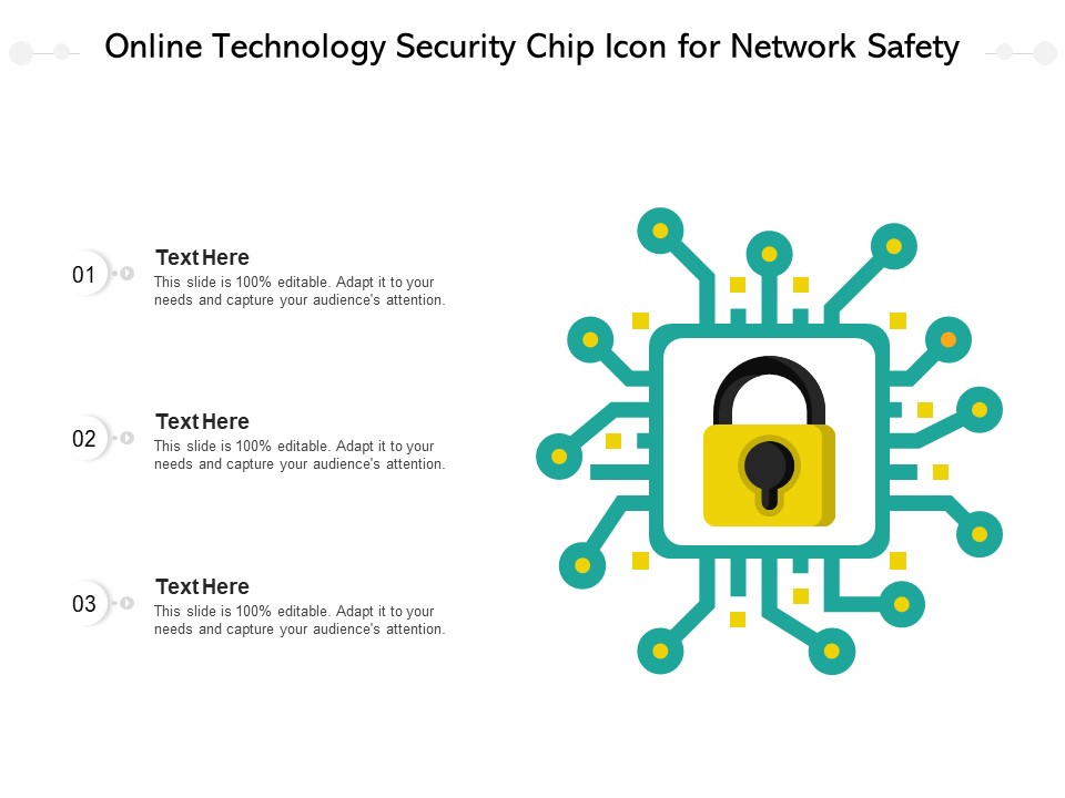 Online Technology Security Chip Icon For Network Safety Ppt PowerPoint Presentation File Graphics Example PDF