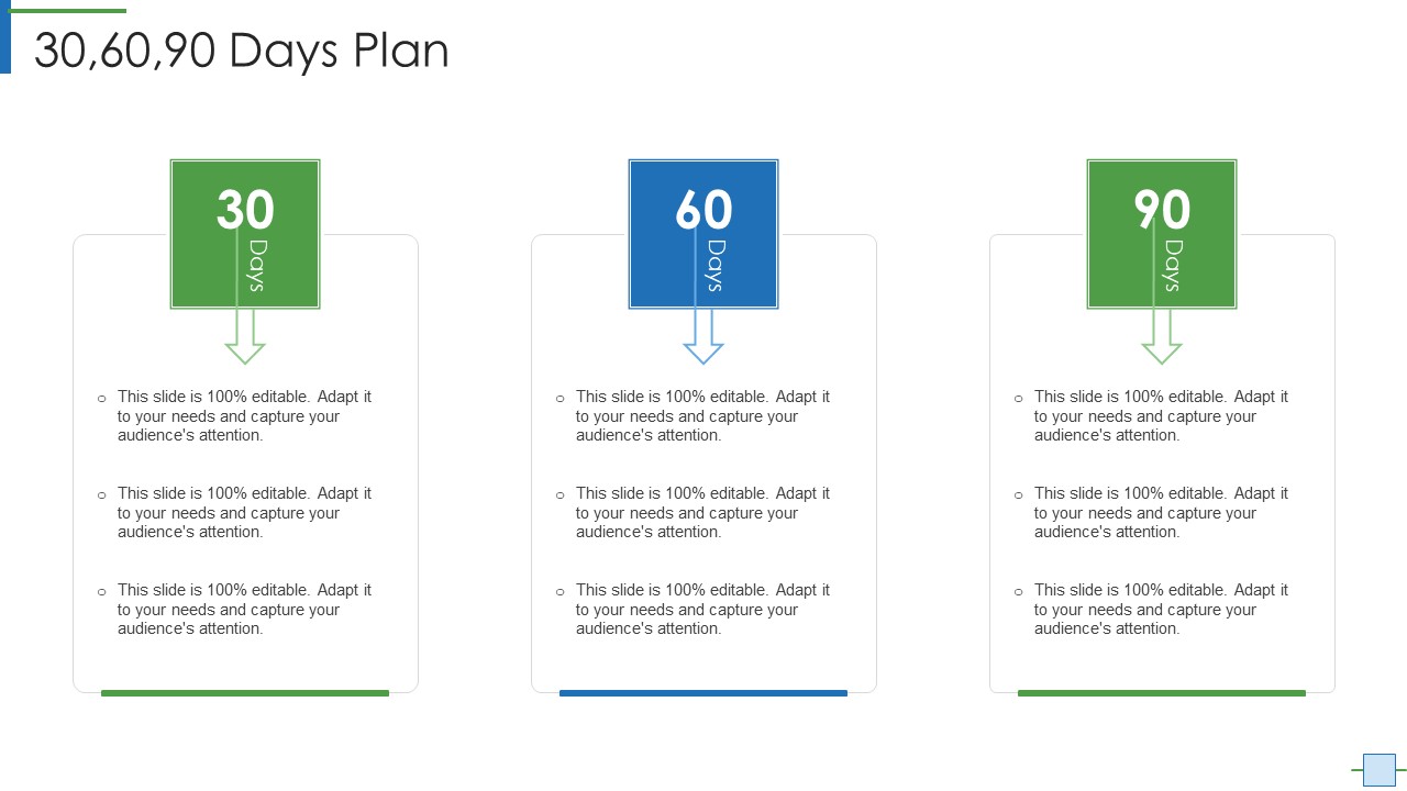 Operational Efficiency Execution Strategy Improve Quality 30 60 90 Days Plan Topics PDF