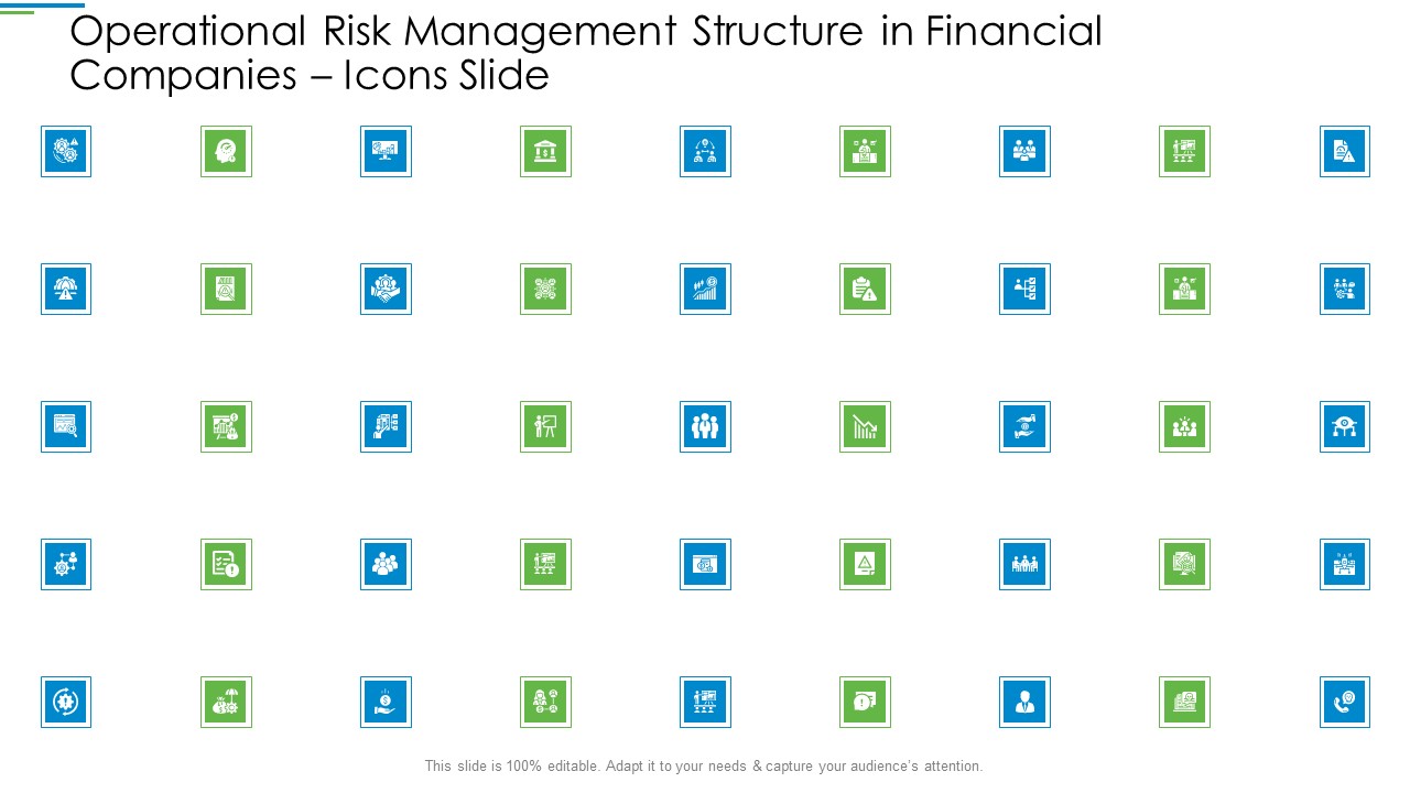 Operational Risk Management Structure In Financial Companies Icons Slide Diagrams PDF