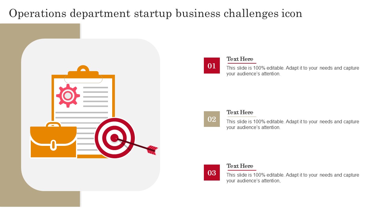 Operations Department Startup Business Challenges Icon Ideas PDF