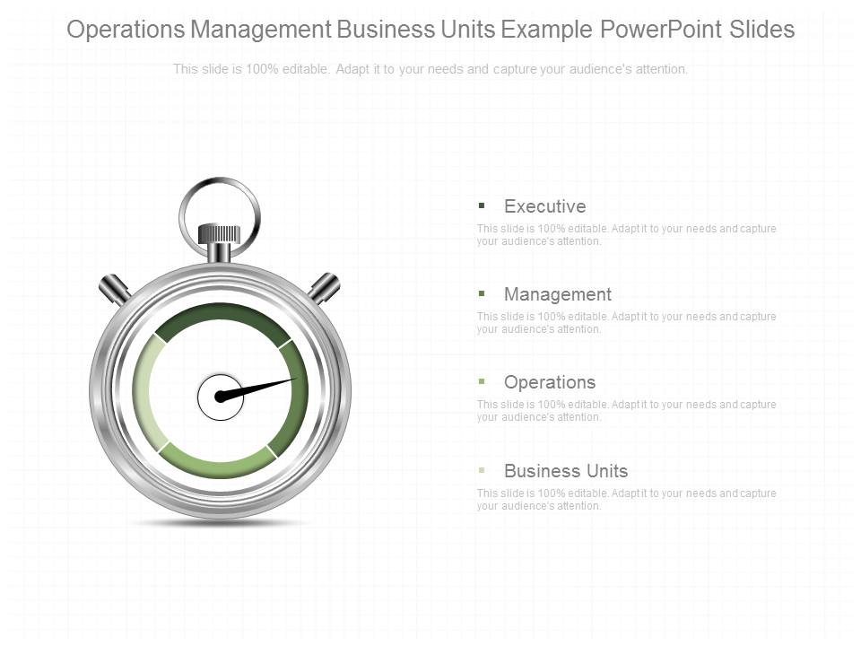 Operations Management Business Units Example Powerpoint Slides