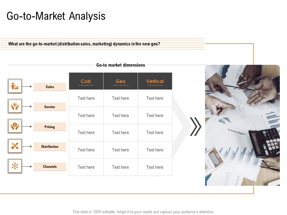 Opportunities And Threats For Penetrating In New Market Segments Go To Market Analysis Mockup PDF