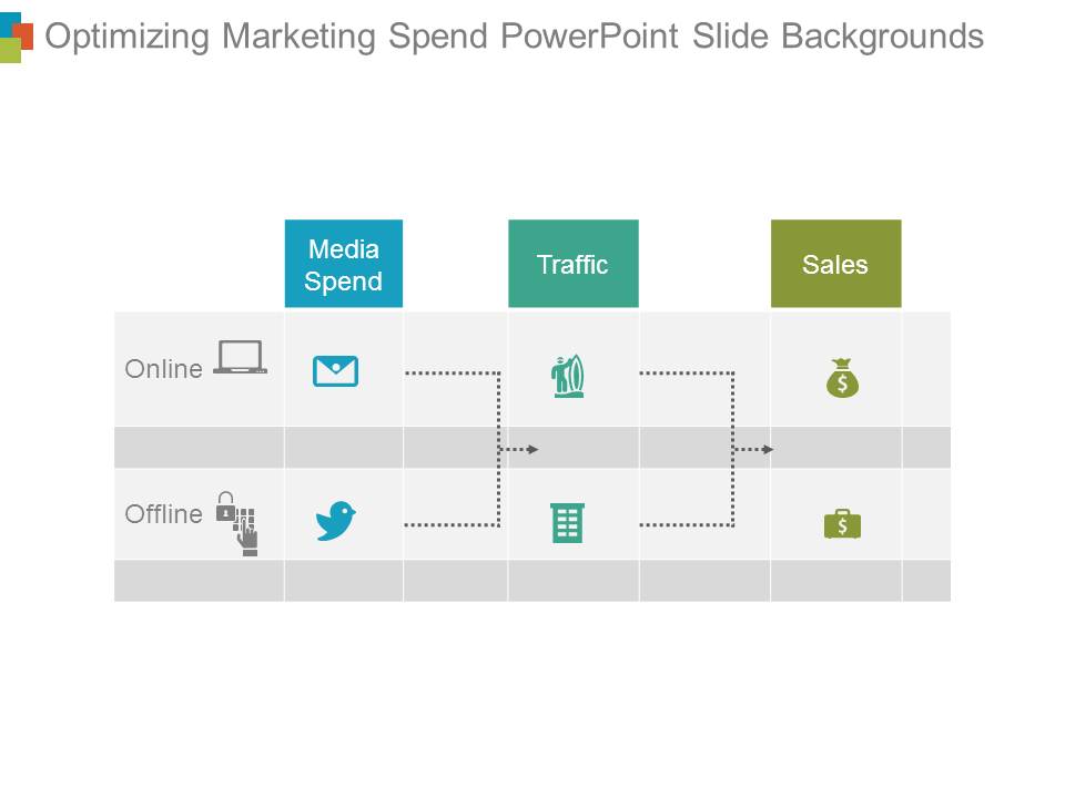 Optimizing Marketing Spend Powerpoint Slide Backgrounds