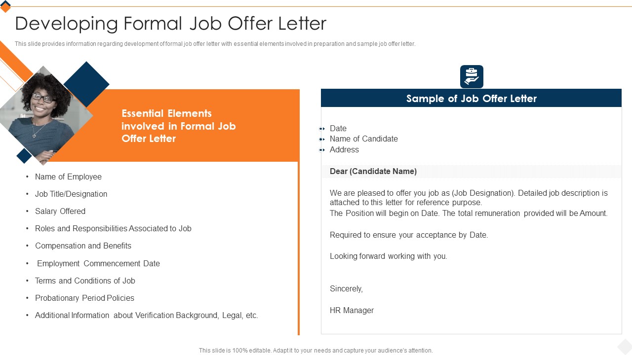Optimizing Recruitment Process Developing Formal Job Offer Letter Infographics PDF