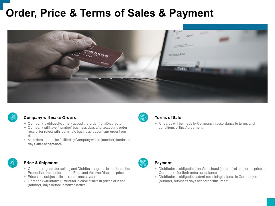Order Price And Terms Of Sales And Payment Ppt PowerPoint Presentation Pictures Example