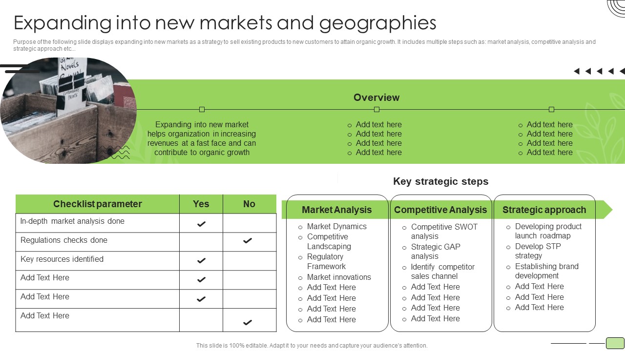 Organic Business Growth Strategies Expanding Into New Markets And Geographies Sample PDF