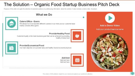 Organic Food Startup Business Pitch Deck Ppt PowerPoint Presentation Complete With Slides