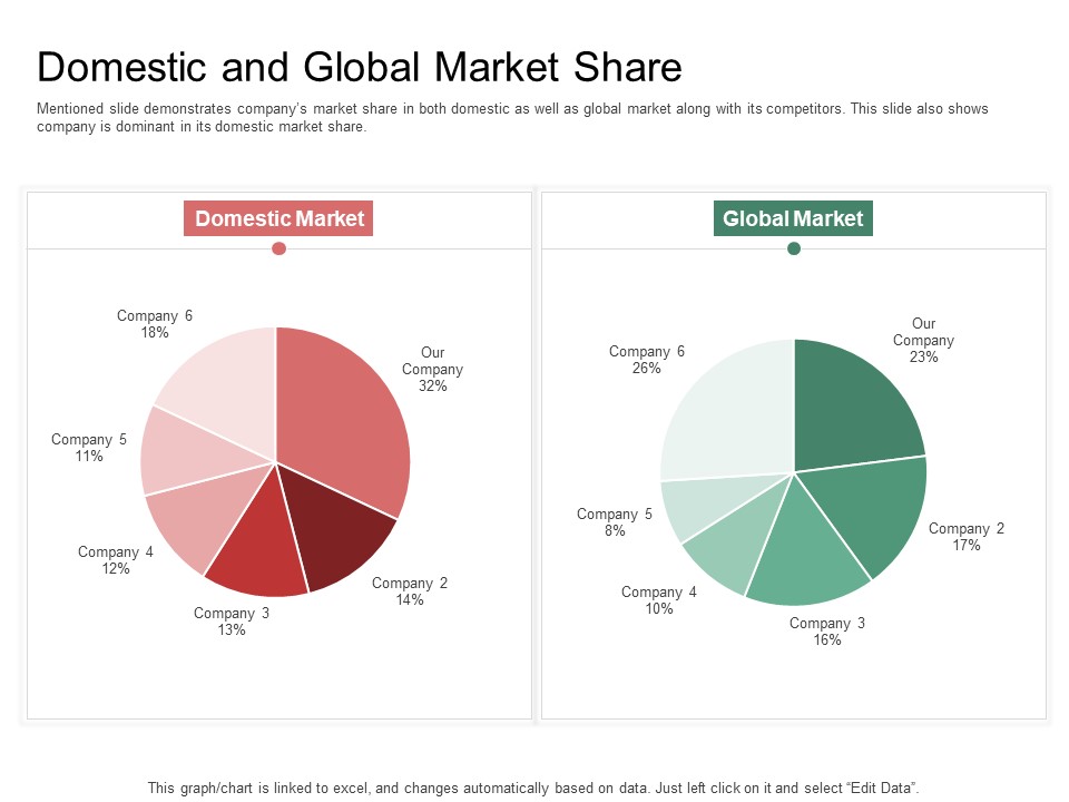 Organization Performance Evaluation Domestic And Global Market Share Portrait PDF