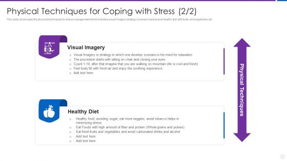 Organization Stress Administration Practices Physical Techniques For Coping With Stress Background PDF