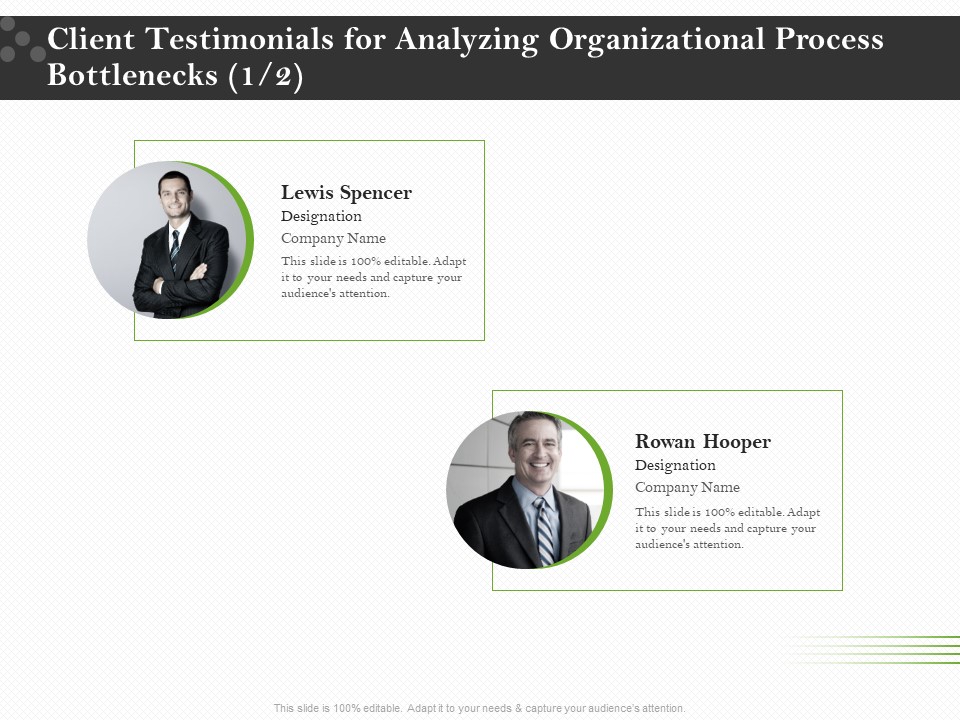 Organizational Development Client Testimonials For Analyzing Organizational Process Bottlenecks Designation Guidelines PDF
