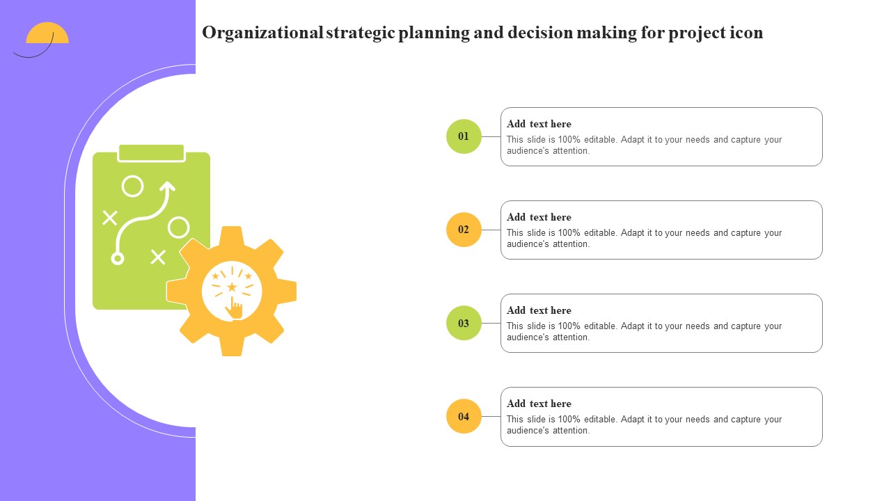Organizational Strategic Planning And Decision Making For Project Icon Ppt Styles Display PDF