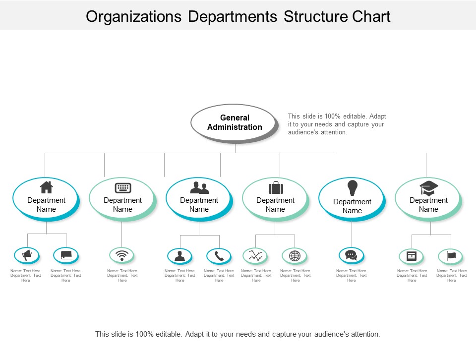 Organizations Departments Structure Chart Ppt PowerPoint Presentation Infographics Slide Portrait