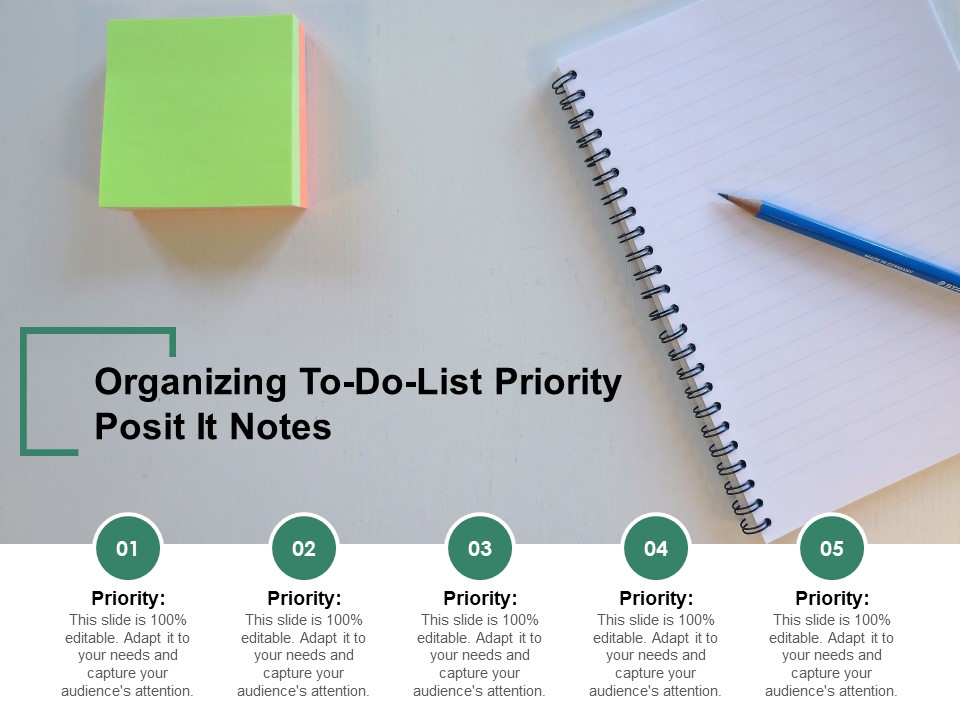 Organizing To Do List Priority Posit It Notes Ppt PowerPoint Presentation Inspiration Portrait