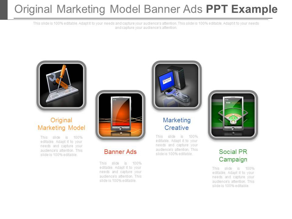 Original Marketing Model Banner Ads Ppt Example