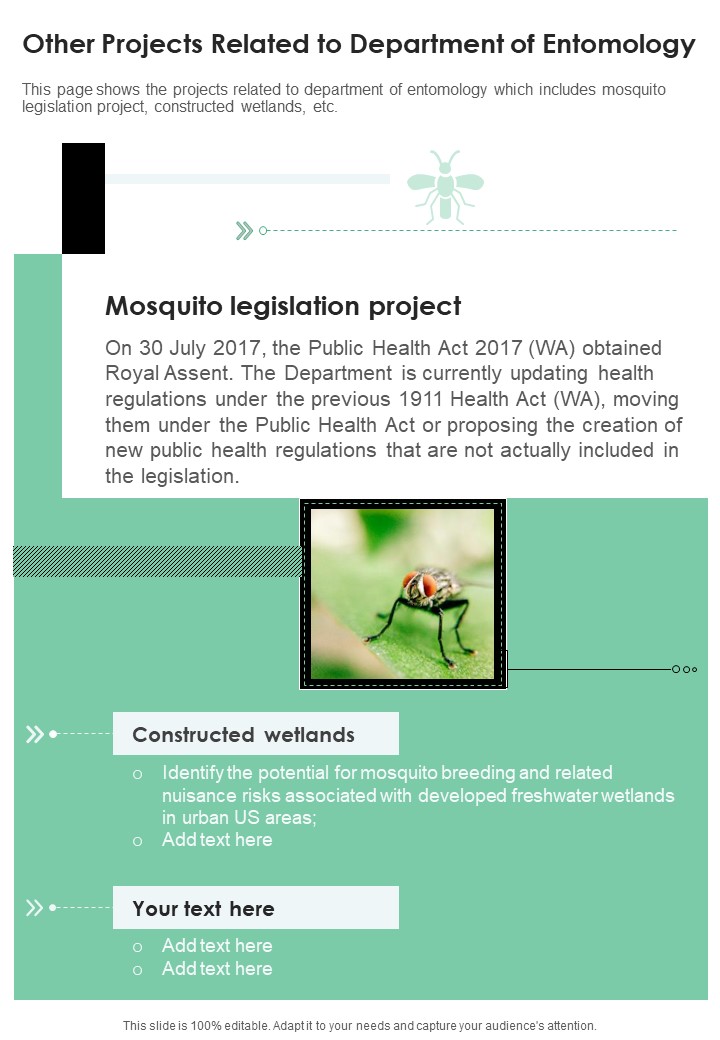 Other Projects Related To Department Of Entomology One Pager Documents