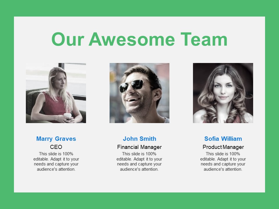 Our Awesome Team Introduction Ppt PowerPoint Presentation Outline Background Image