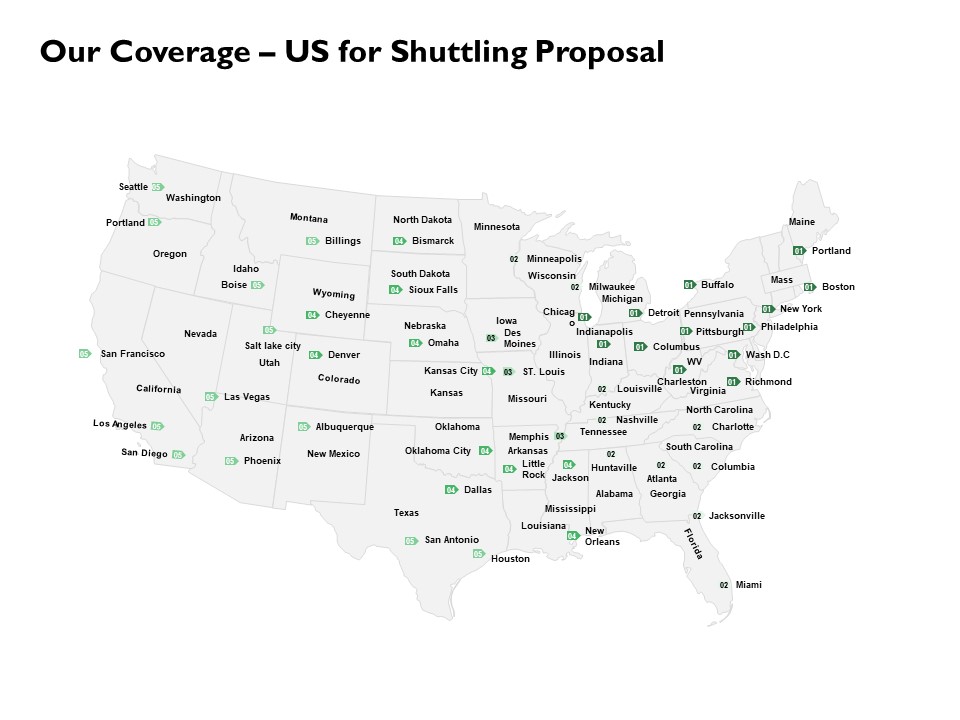Our Coverage Us For Shuttling Proposal Ppt PowerPoint Presentation Show Layout