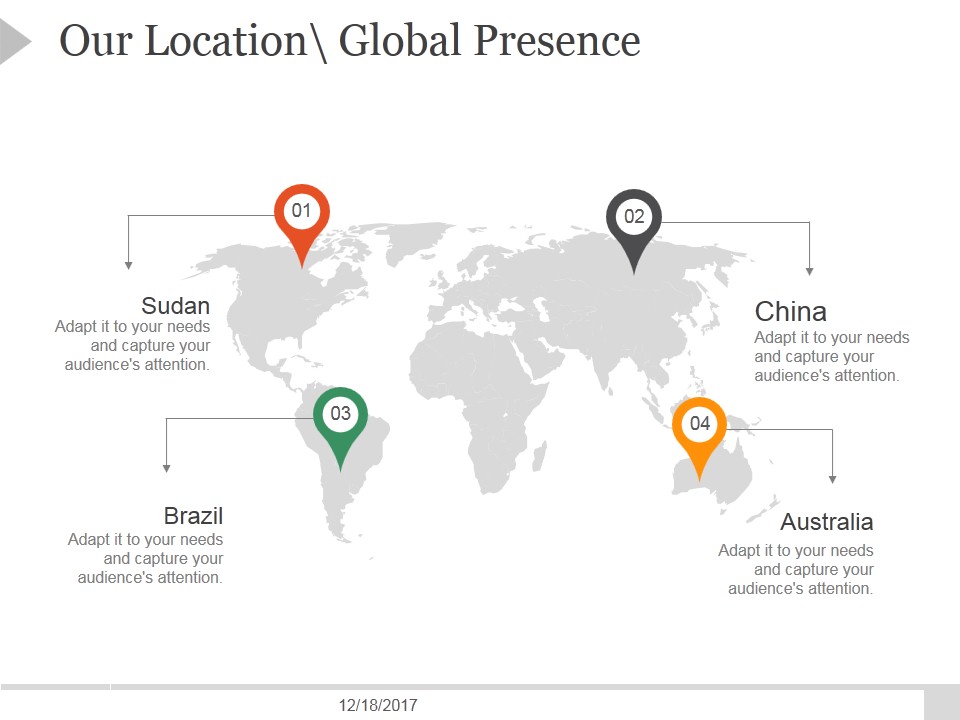 Our Location Global Presence Ppt PowerPoint Presentation Designs Download