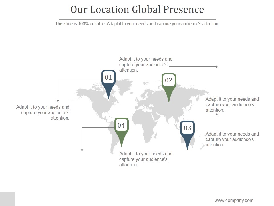 Our Location Global Presence Ppt PowerPoint Presentation Inspiration