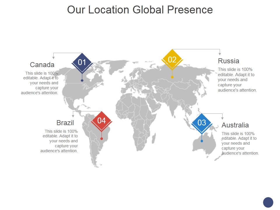 Our Location Global Presence Ppt PowerPoint Presentation Model Picture